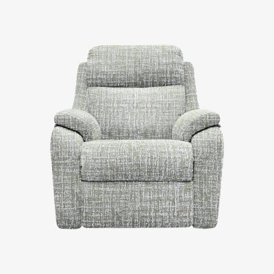 Furniture Village G Plan - Kingsbury Fabric Power Recliner Armchair - Shore Oatmeal