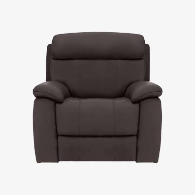 Furniture Village Moreno Leather Armchair with Manual Recliner - Dark Brown