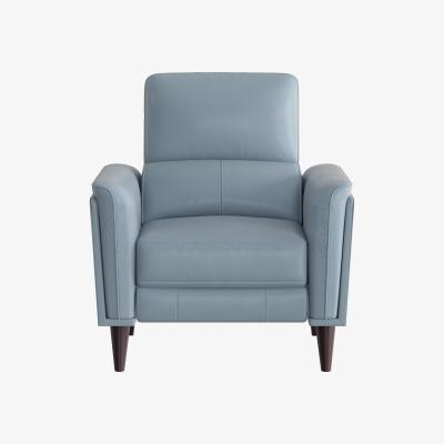Furniture Village Compact Collection Klein NC Leather Chair - Pearl Blue