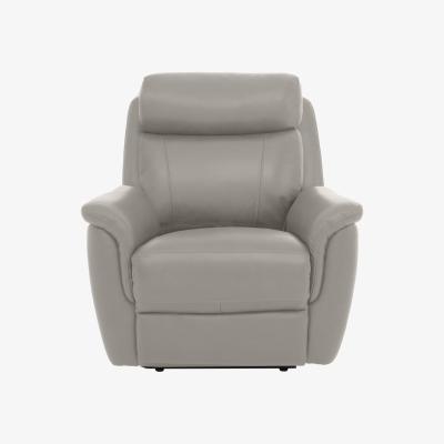 Furniture Village Orlando Leather Power Recliner Chair with Power Headrest - Grey