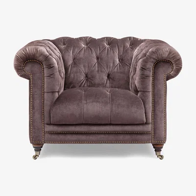 Furniture Village At The Helm - Walter Fabric Chesterfield Chair