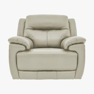 Furniture Village Touch Leather Armchair - Grey- World of Leather