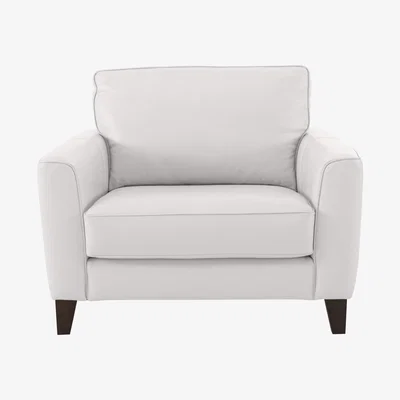 Furniture Village Brondby Leather Cuddle Chair - White- World of Leather