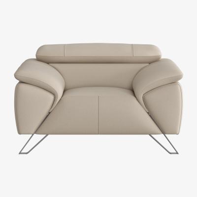 Furniture Village Nicoletti - Tesla Leather Armchair - Grey