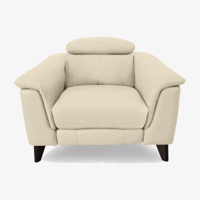 Furniture Village Wade Leather Chair - Frost