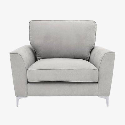Furniture Village Legend Fabric Armchair with Chrome Feet - Kingston Silver