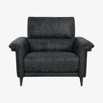 Furniture Village Domicil - Huxley Fabric Power Recliner Chair with Telescopic Headrest - R460 Charcoal