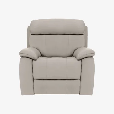 Furniture Village Moreno BV Leather Armchair - Silver Grey