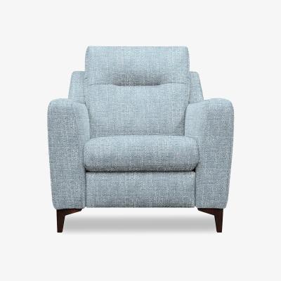 Furniture Village G Plan - Arlo Fabric Chair - Libby Sky with Walnut Feet