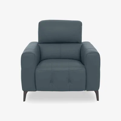 Furniture Village New York BV Leather Chair - BV Lake Green