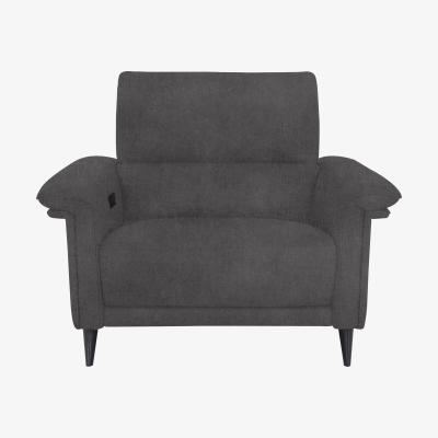 Furniture Village Domicil - Huxley Fabric Power Recliner Chair with Telescopic Headrest - Pewter
