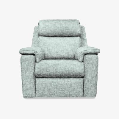 Furniture Village G Plan - Thornbury Fabric Power Recliner Chair with Headrest and Power Lumbar - Remco Light Grey
