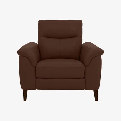 Furniture Village Morgan NC Leather Armchair - Chocolate