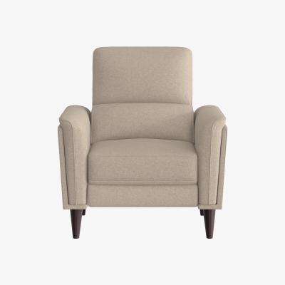 Furniture Village Compact Collection Klein Fabric Power Recliner Chair with Telescopic Headrest - R28 Beige