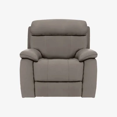 Furniture Village Moreno Leather Armchair - Elephant