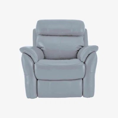 Furniture Village Relax Station Revive NC Leather Manual Recliner Armchair - Pearl Blue