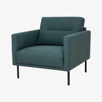 Furniture123 Dark Green Fabric Armchair- Kyle