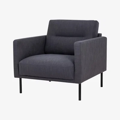 Furniture123 Dark Grey Fabric Armchair - Kyle