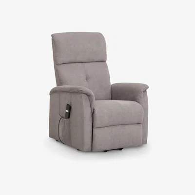 Furniture123 Recliner Chair with Rise Function in Beige Fabric - Ava Julian Bowen
