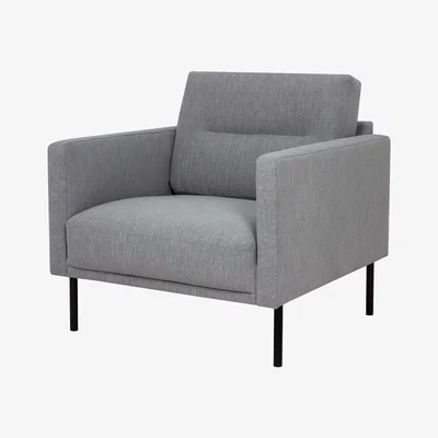 Furniture123 Light Grey Fabric Armchair  - Kyle