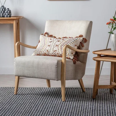 Furniture123 Chedworth Armchair in Natural Linen - Caspian House