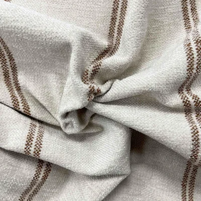 Furniture123 Cream Chenille Burnt Orange Striped Armchair - Payton
