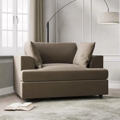Furniture123 Mink Velvet Loveseat - August