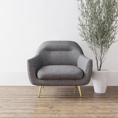 Furniture123 Grey Woven Armchair - Kiko