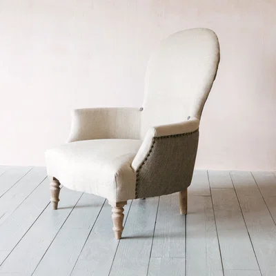 Graham & Green Oliver Natural Linen Armchair