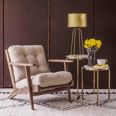 Graham & Green Dylan Natural Linen Armchair