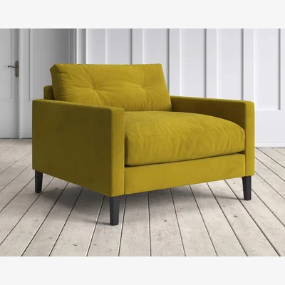 Graham & Green Kasper Armchair - Wattle Stain Guarded Velvet