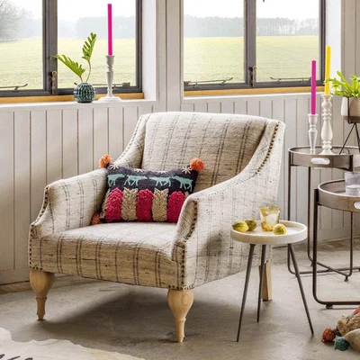 Graham & Green Renée Linen Stripe Armchair