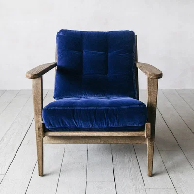 Graham & Green Dylan Navy Velvet Armchair