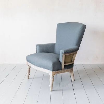 Graham & Green Deconstructed Grey Linen Armchair