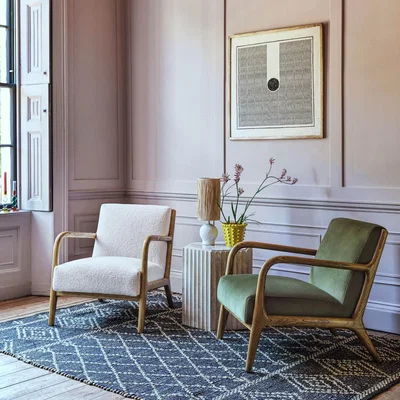 Graham & Green Graham and Green Ashton Moss Green Velvet Armchair
