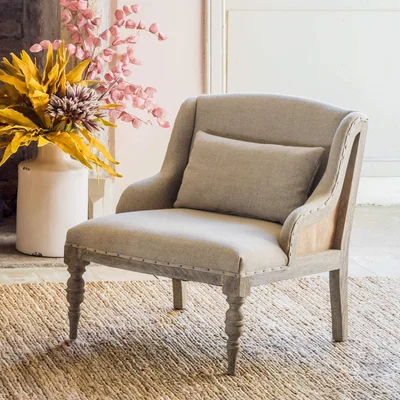 Graham & Green Duchess Natural Linen Armchair
