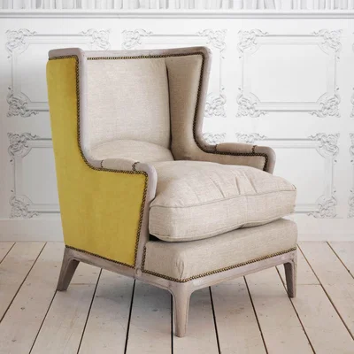 Graham & Green Valentin Yellow Velvet Armchair