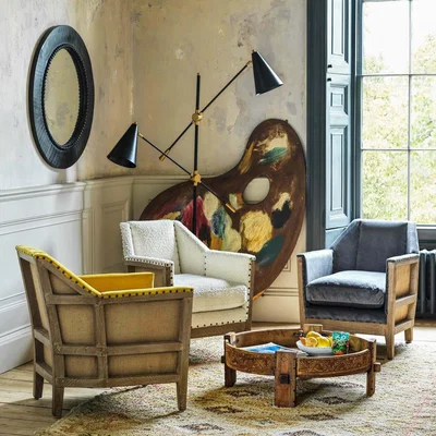 Graham & Green Graham and Green Hoxton Chalk Bouclé Armchair