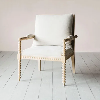 Graham & Green Bobbin Natural Linen and Ash Armchair