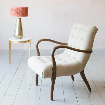 Graham & Green York Natural Linen Armchair