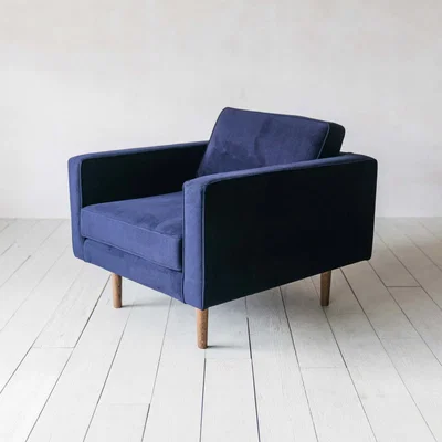 Graham & Green Oscar Royal Blue Velvet Armchair