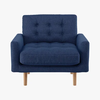 Habitat Fenner Blue Acor FaBric Armchair, Blue