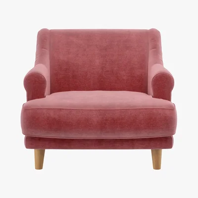 Habitat Townsend Dusty Rose Velvet Armchair, Dusty Rose