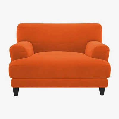 Habitat Habitat Askem Velvet Cuddle Chair - Orange