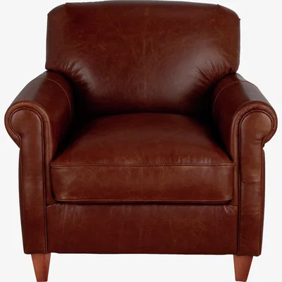 Habitat Habitat Kingsley Leather Accent Chair - Tan