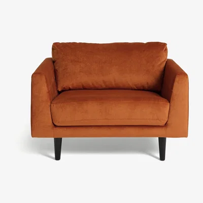 Habitat Habitat Jackson Velvet Cuddle Chair - Orange