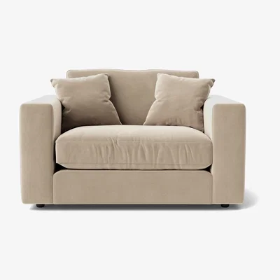 Habitat Swoon Althaea Velvet Cuddle Chair - Taupe