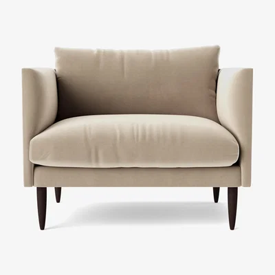 Habitat Swoon Luna Velvet Cuddle Chair - Taupe
