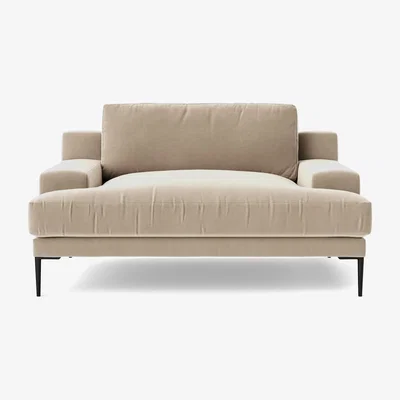 Habitat Swoon Almera Velvet Cuddle Chair - Taupe
