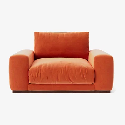 Habitat Swoon Denver Velvet Cuddle Chair - Burnt Orange